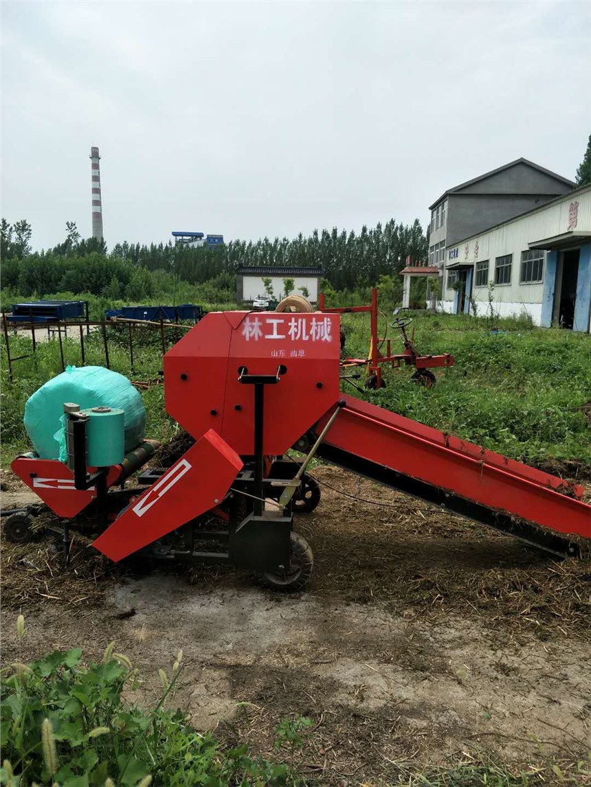 养殖专用青草秸秆粉碎打捆包膜机 全自动青贮打捆包膜机助力现代养殖业